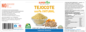 Raíz de Tejocote en polvo - 2 FRASCOS de 90 Cápsulas! 180 Cápsulas vegetales de 400 mg