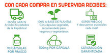 Cargar imagen en el visor de la galería, Spirulina Orgánica en polvo 90 Cápsulas Vegetales de 500 mg - SuperVida.mx