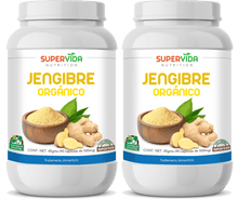 Cargar imagen en el visor de la galería, Jengibre Orgánico en polvo 90 Cápsulas Vegetales de 500 mg - SuperVida.mx