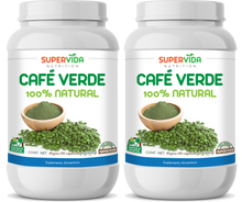 Cargar imagen en el visor de la galería, Café Verde en polvo - 2 FRASCOS de 90 Cápsulas! 180 Cápsulas vegetales de 500 mg