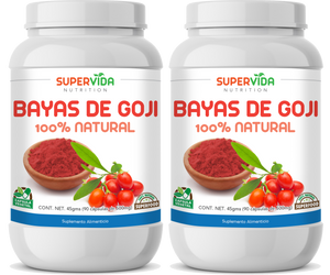 Bayas de Goji en polvo -  2 FRASCOS de 90 Cápsulas! 180 Cápsulas vegetales de 500 mg